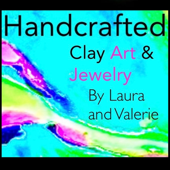 Handmade Clay Earrings Black White Pattern Unique - Picture 2 of 7